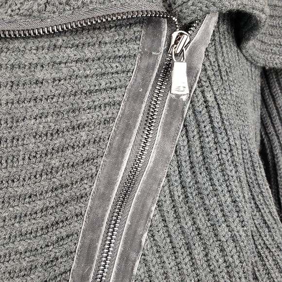 Elie Tahari sz SM grey cable knit crop sweater - Picture 6 of 8